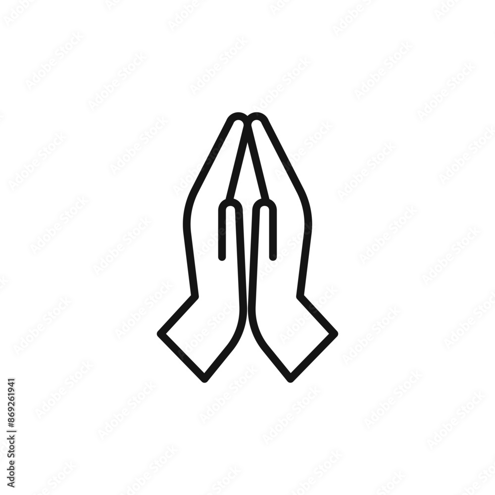 Pray icon logo sign vector outline Pray icon logo sign vector outline