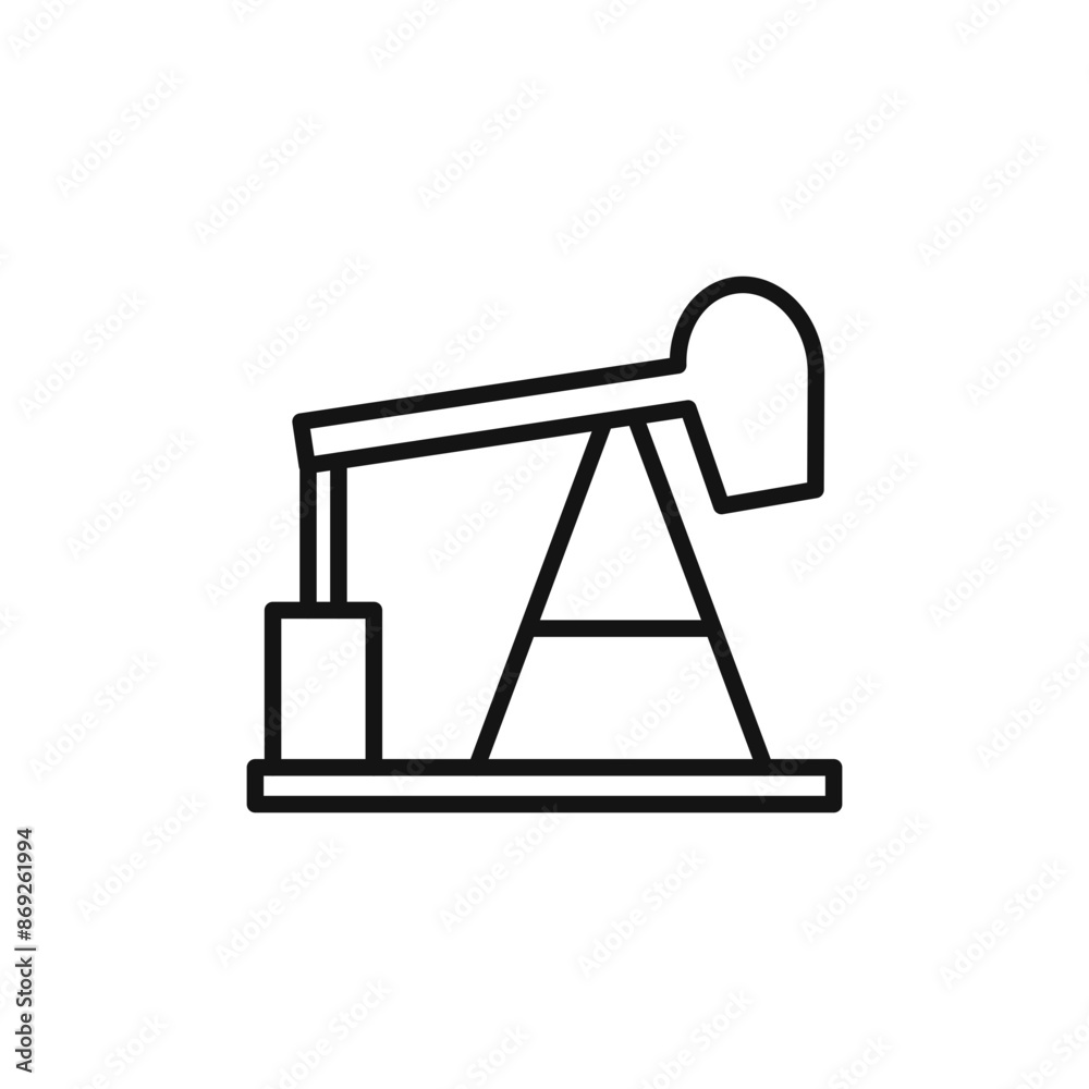 pumpjack icon logo sign vector outline pumpjack icon logo sign vector outline