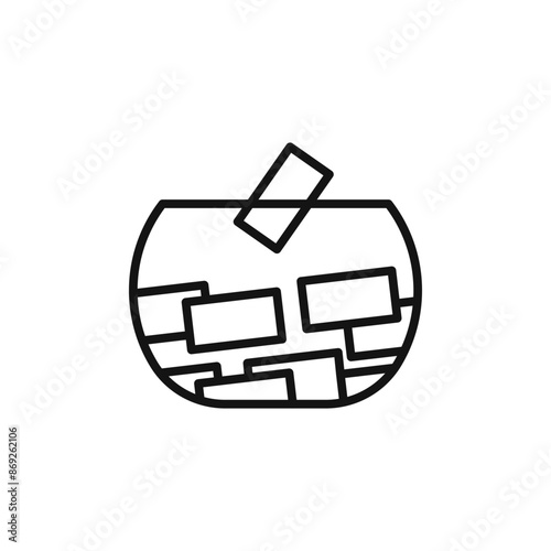 Raffle icon logo sign vector outline