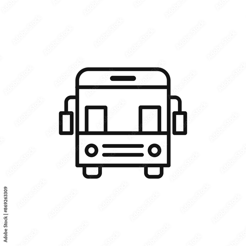 School Bus icon logo sign vector outline School Bus icon logo sign vector outline