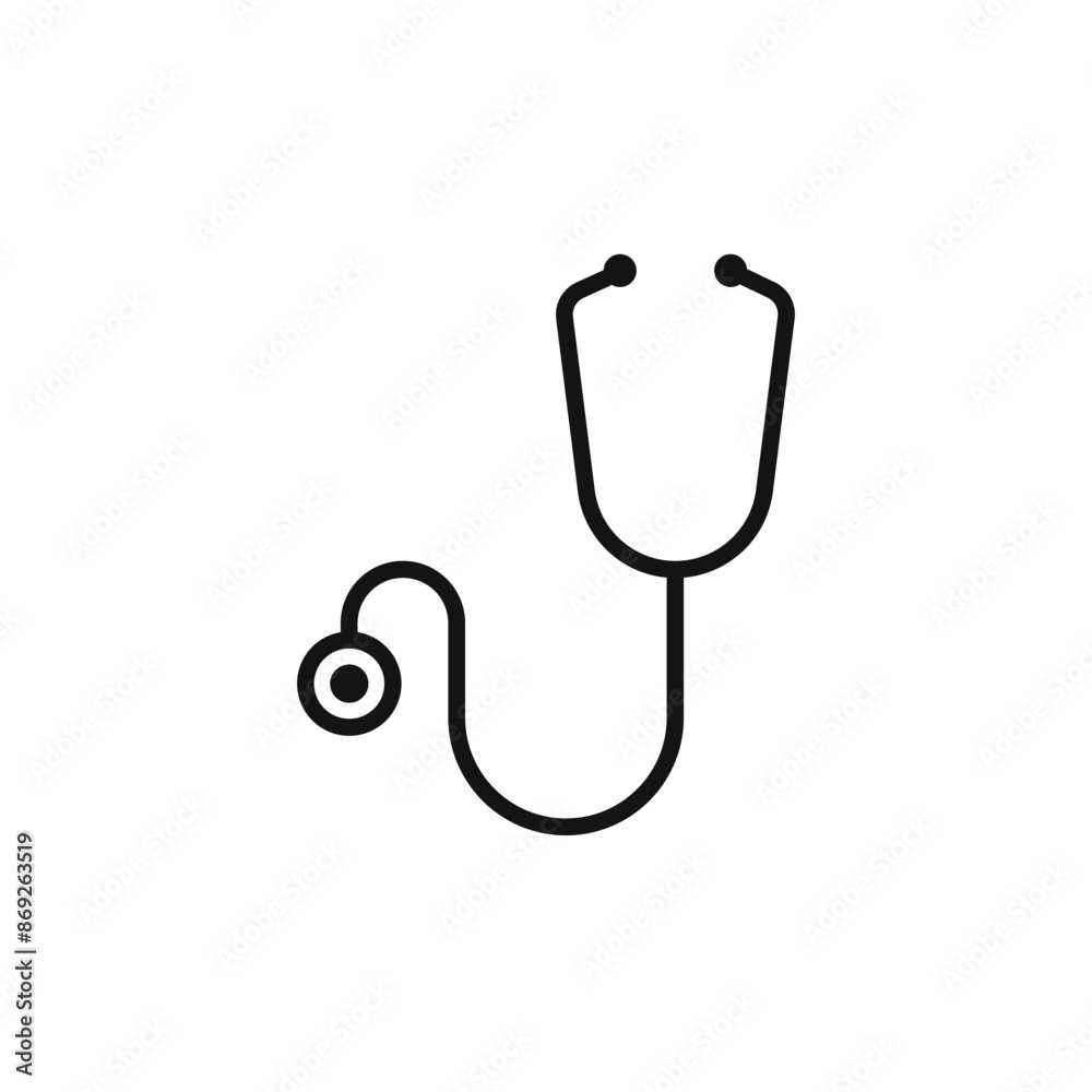 stethoscope icon logo sign vector outline stethoscope icon logo sign vector outline