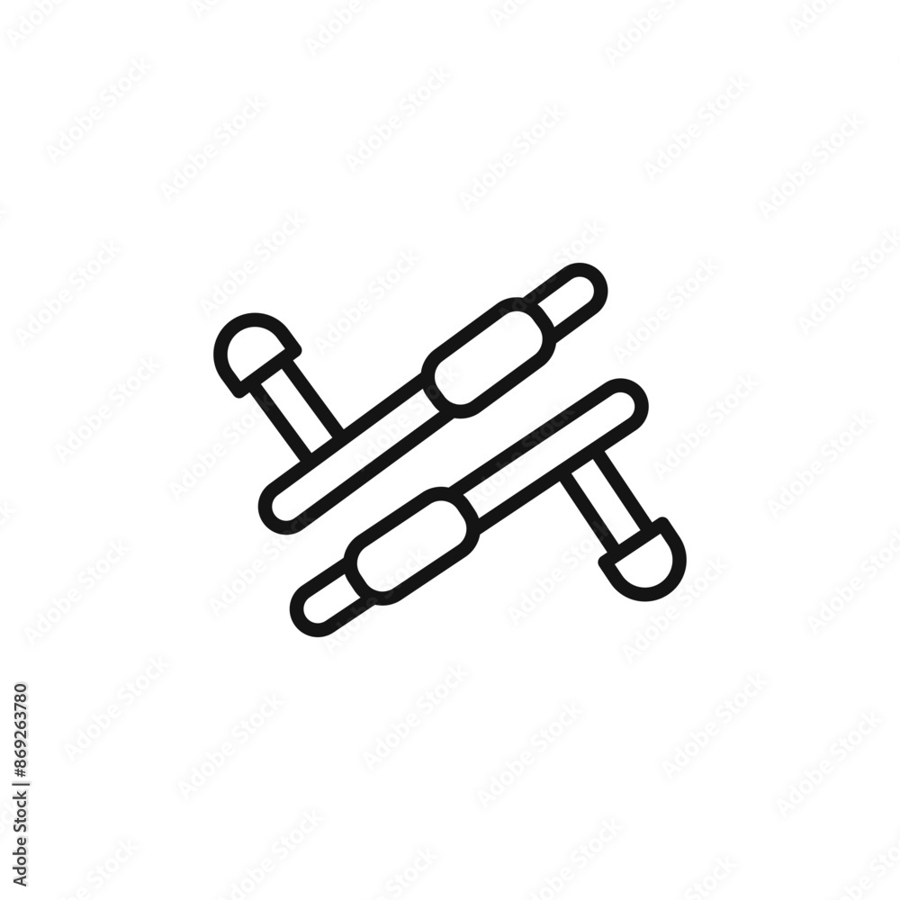 tonfa icon logo sign vector outline tonfa icon logo sign vector outline
