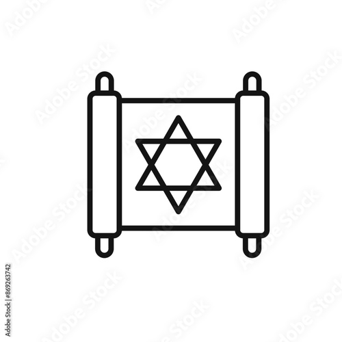 Torah icon logo sign vector outline