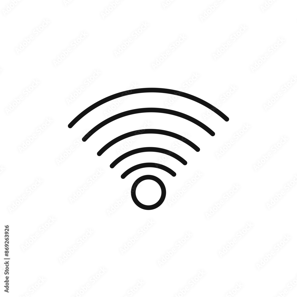 Wifi icon logo sign vector outline Wifi icon logo sign vector outline