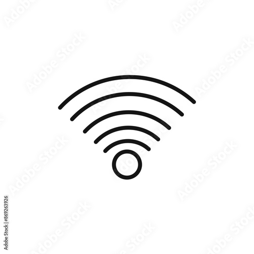 Wifi icon logo sign vector outline