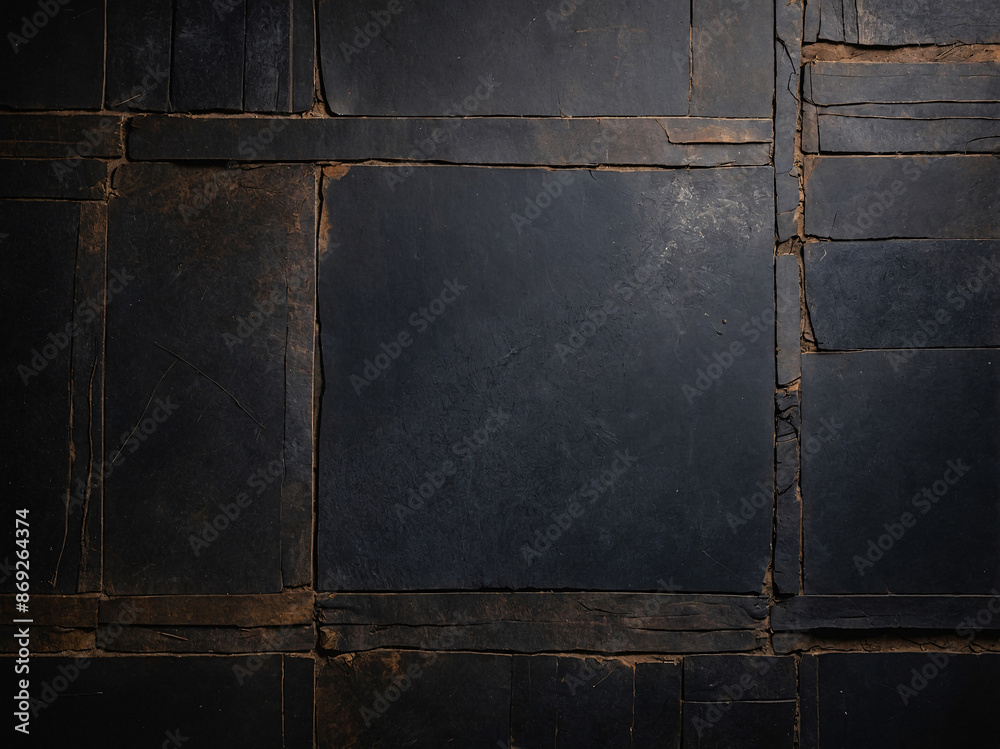 A dark and cracked stone wall with a mysterious and ancient feel, evoking a sense of history and timelessness. A dark and cracked stone wall with a mysterious and ancient feel, evoking a sense of history and timelessness.