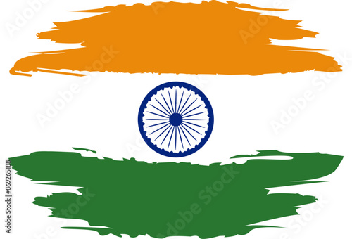 Indian flag illustration for the independence day of india on 15 of august