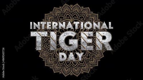 Stylish Typography Design for International Tiger Day photo