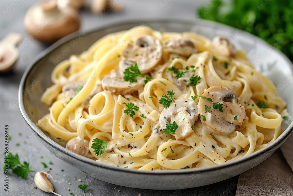 Creamy Mushroom Fettuccine Pasta Creamy Mushroom Fettuccine Pasta