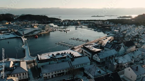 view of the city wintertime