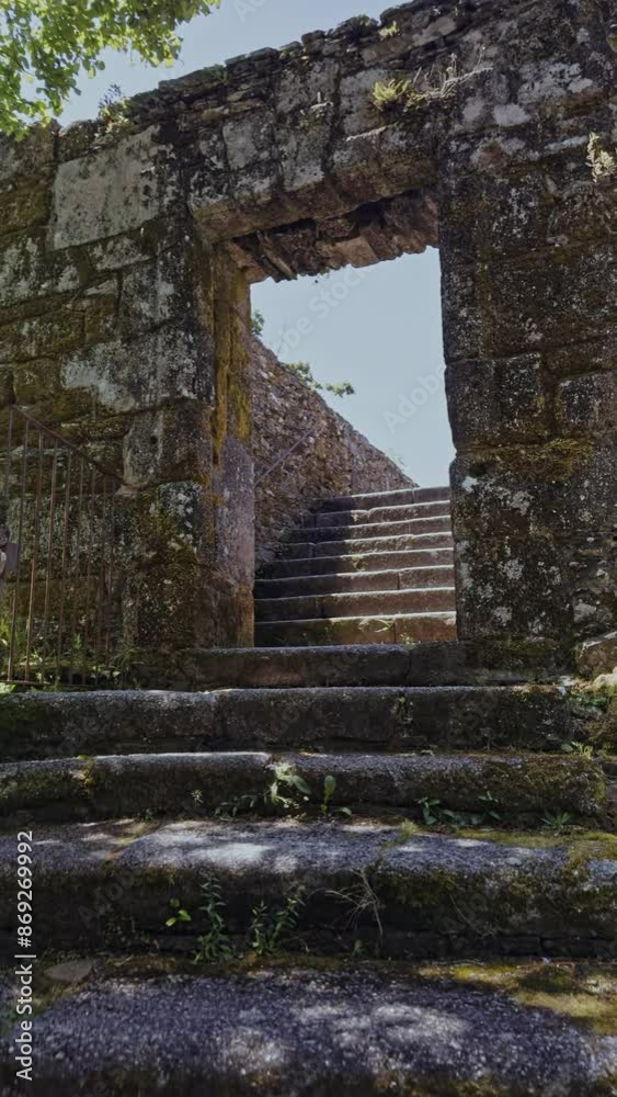 Moss-Covered Stone Steps Leading to Archway Moss-Covered Stone Steps Leading to Archway
