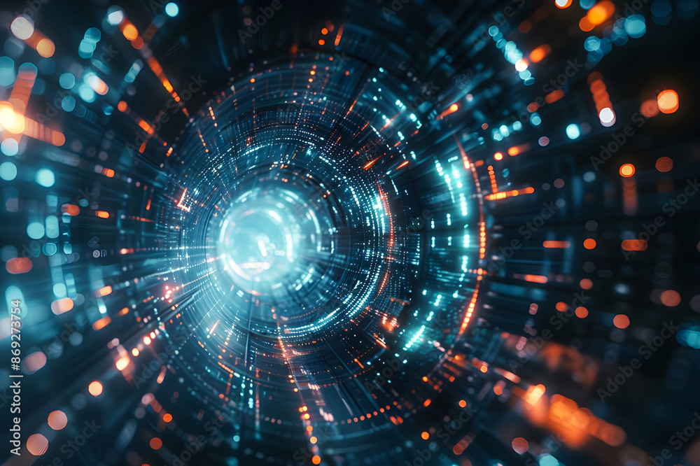 Digital background suitable for various technological operations like neural networks, AI, data encryption, and scientific research.