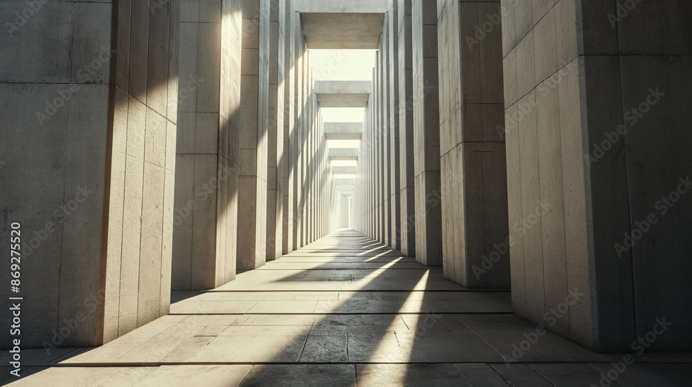 Dramatic corridor in the building