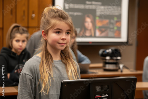 Students Presenting a Project on Renewable Energy for Earth Day Inspiring Educational Initiatives, Engaging Young Minds in Sustainable Development and Environmental Awareness