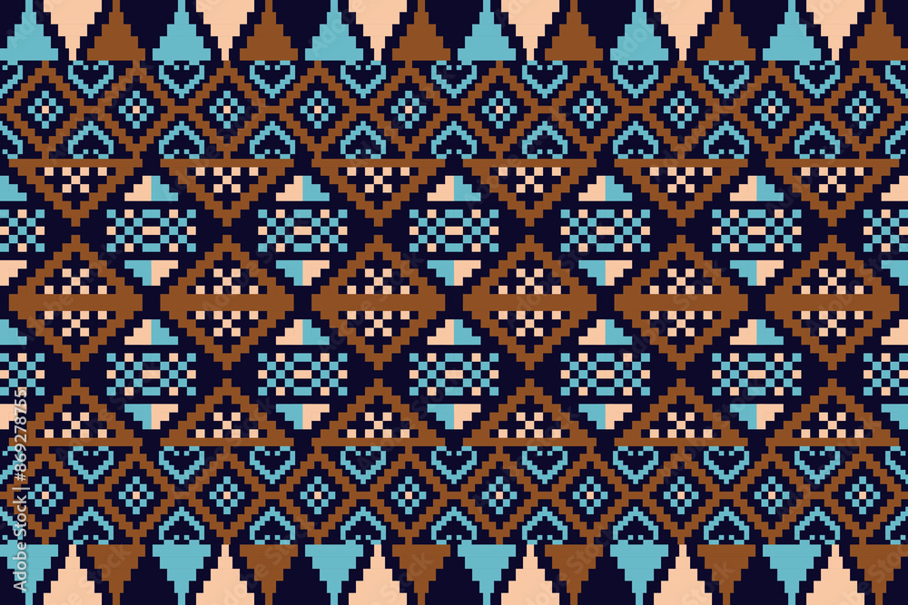 pixel art vector Fabric Morocco, geometric ethnic pattern seamless,Pixel pattern art wallpaper Background, Design for fabric, curtain, carpet ,geometry seamless pattern art illustration pixel art vector Fabric Morocco, geometric ethnic pattern seamless,Pixel pattern art wallpaper Background, Design for fabric, curtain, carpet ,geometry seamless pattern art illustration