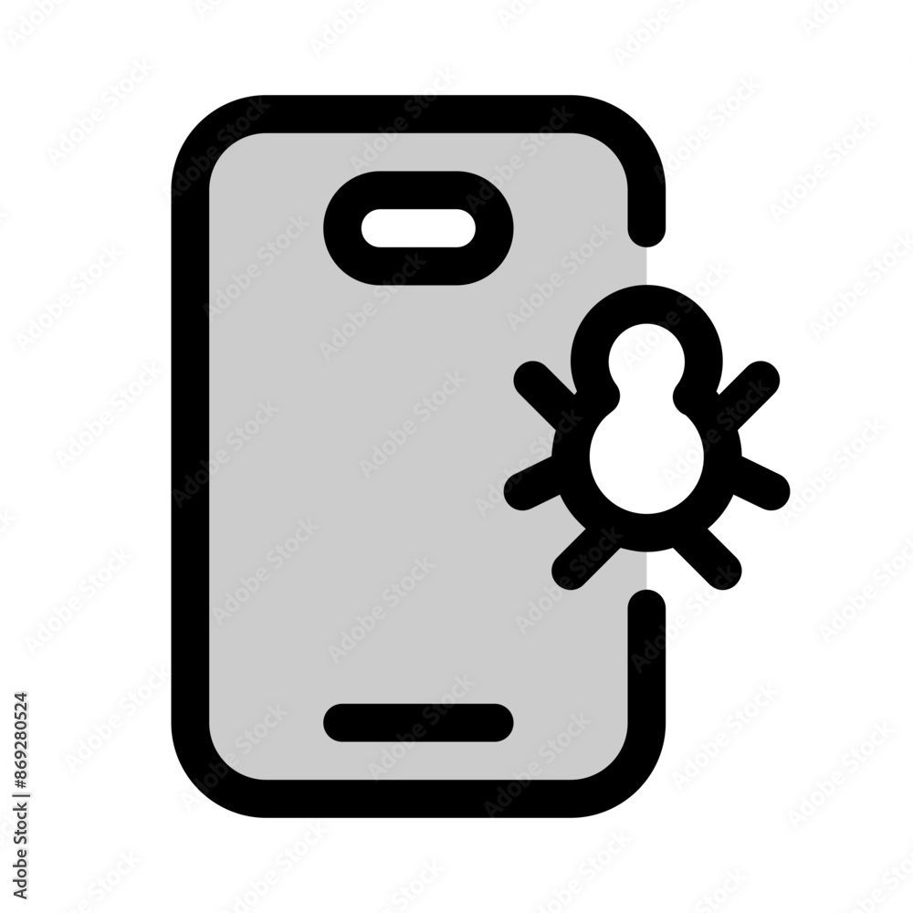 phone virus icon with duotone style, perfect for user interface projects phone virus icon with duotone style, perfect for user interface projects