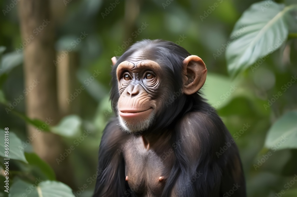Photography capturing the essence of World Chimpanzee Day, featuring an adorable chimpanzee, ideal for themes of wildlife conservation, celebration, and animal affection. Photography capturing the essence of World Chimpanzee Day, featuring an adorable chimpanzee, ideal for themes of wildlife conservation, celebration, and animal affection.