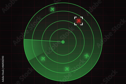 Airport Air Traffic Control Radar Screen