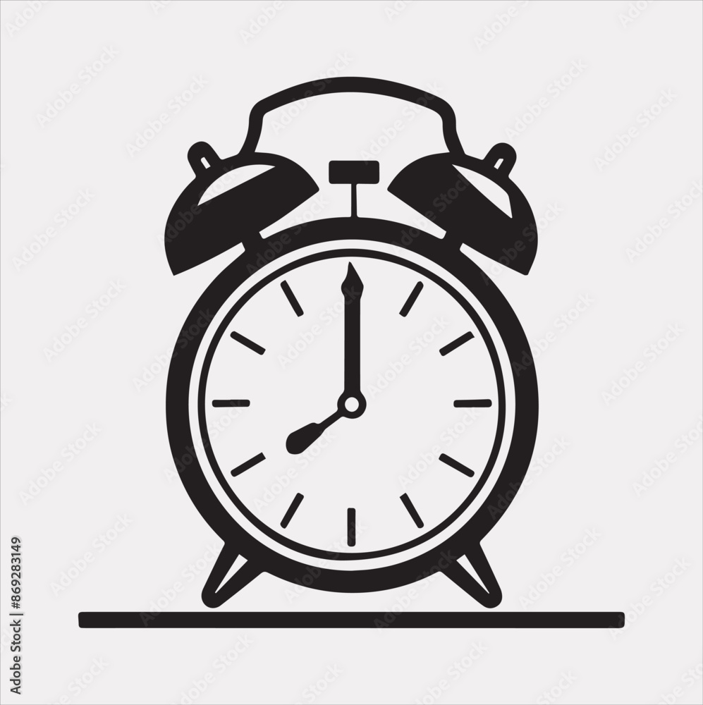 alarm clock vector silhouette illustration alarm clock vector silhouette illustration