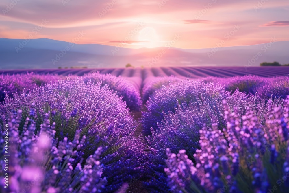 Fototapeta premium Lavender lavender field agriculture.