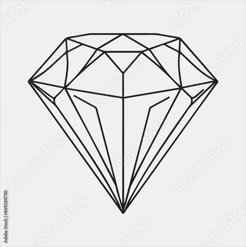 Diamond silhouette vector illustration