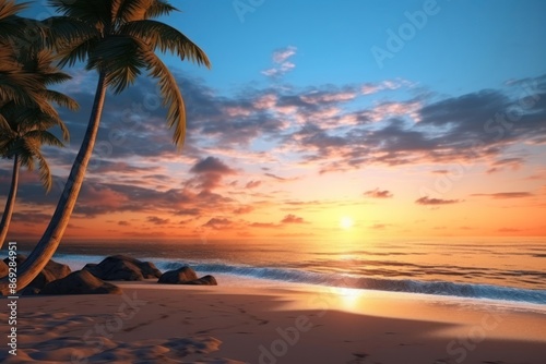 Beach landscape outdoors horizon.