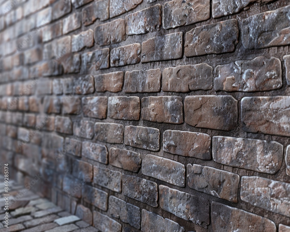 3D Brick Wall Illustration. Architectural Background with Brown Brick Blocks 3D Brick Wall Illustration. Architectural Background with Brown Brick Blocks