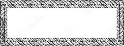 Rectangle rope frame on white background vector illustration