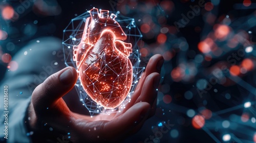 Digital Heart in Hand