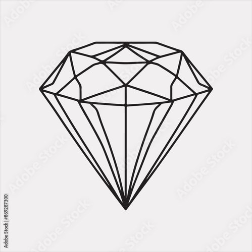 Diamond silhouette vector illustration
