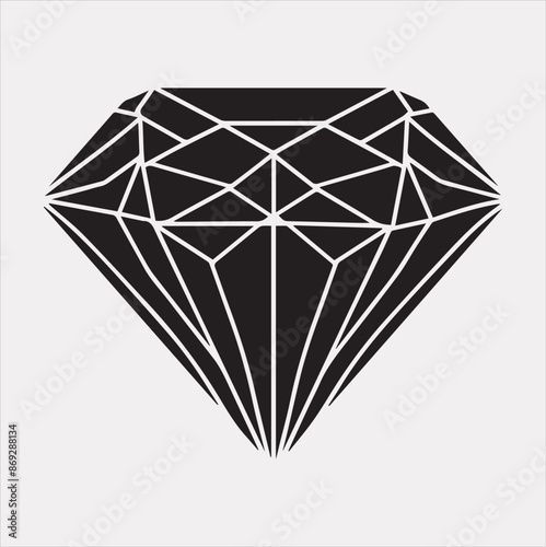 Diamond silhouette vector illustration