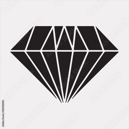 Diamond silhouette vector illustration
