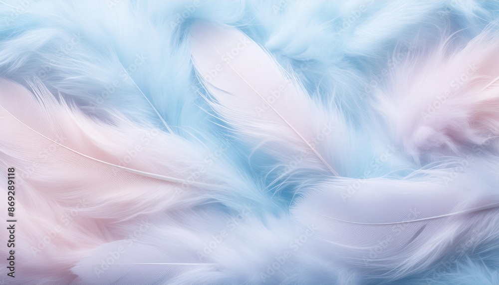 Obraz premium Soft down feather texture in fluffy layers.