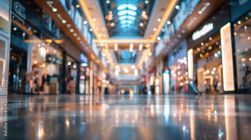 Modern luxury blurred shopping mall interior with no people, advertising, background, wallpaper, space for text Modern luxury blurred shopping mall interior with no people, advertising, background, wallpaper, space for text
