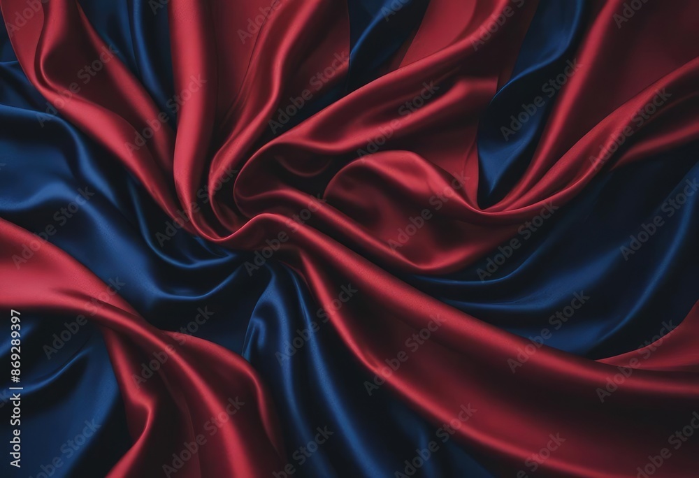 Obraz premium abstract colorful silk fabric background, view from above. Smooth elegant black silk or satin luxury cloth texture can use as abstract background with copy space, close-up