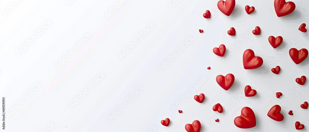 Pattern of Small Hearts in Pink and Red