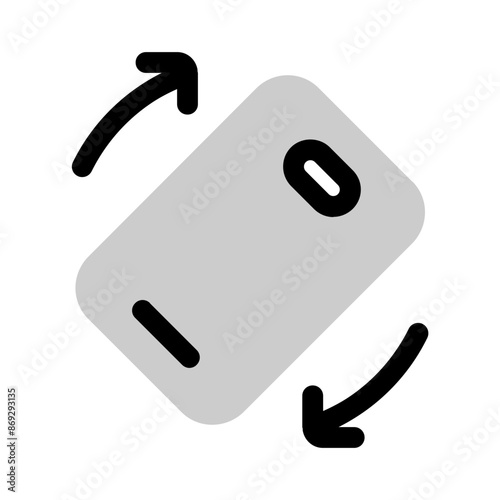 phone rotate icon with bulk style, perfect for user interface projects