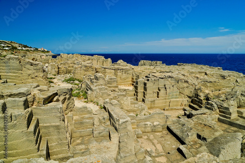 Porto Miggiano, spiaggia e torre, Otranto,Puglia,Italia photo