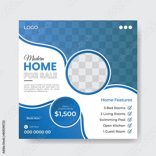 Set of Real estate social media post template design. Usable for social media, website, sign, and editable banner template.  