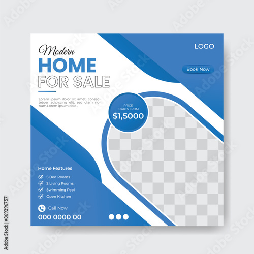 Set of Real estate social media post template design. Usable for social media, website, sign, and editable banner template.  