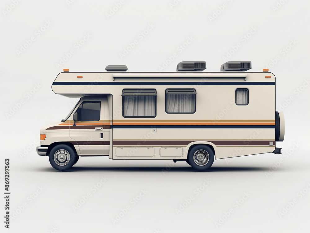Camper van isolated on a white background Camper van isolated on a white background