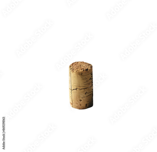 Wine cork, Isolated on Transparent background. 