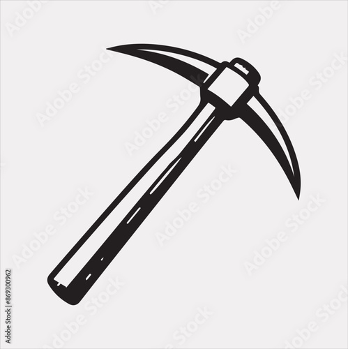 pickaxe vector silhouette illustration