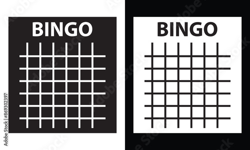Bingo board icon. Lottery tickets sign. Lotto bingo cards symbol. flat style. Vector illustration. EPS 10