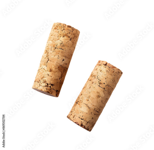 Wine cork, Isolated on Transparent background. 