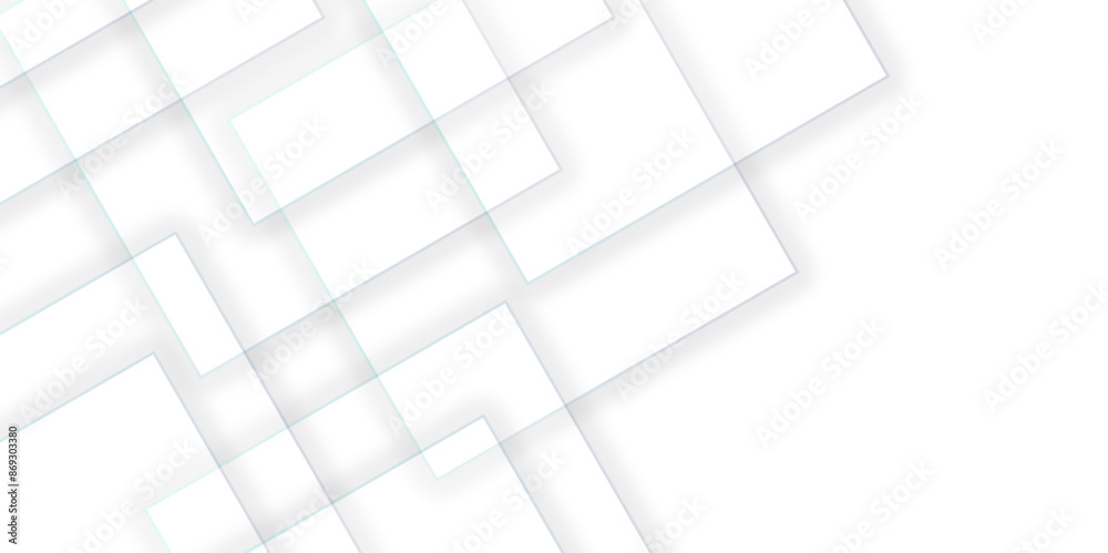 Abstract Minimal Geometric background with triangular bright light with soft shadows as pattern. White minimal line design. baseness technology and communication concept Decoration arrow design.