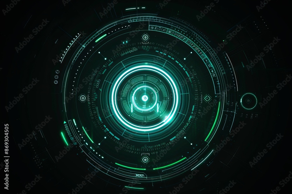 Stylish futuristic sci fi interface with blue background Stylish futuristic sci fi interface with blue background