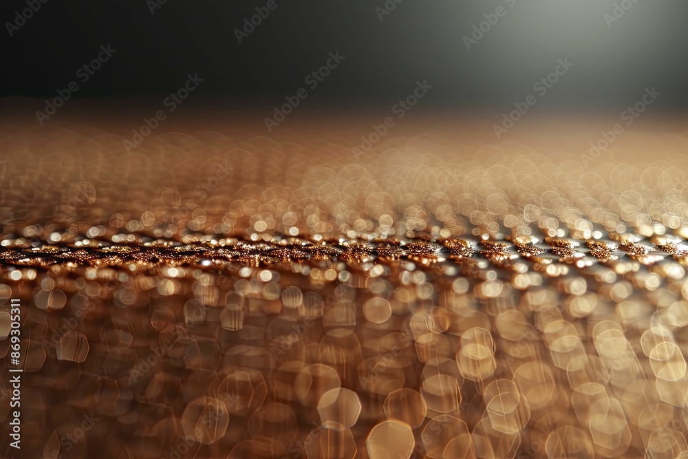 Obraz premium Copper metallic surface with detailed texture, shiny and reflective