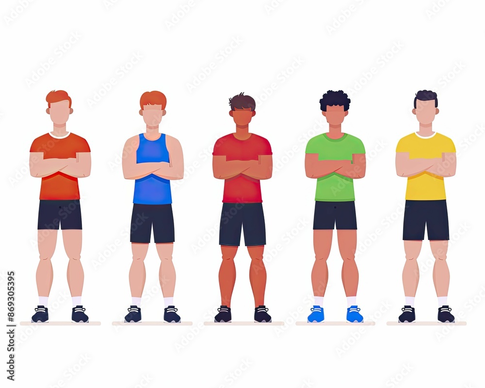 Diverse group of people exercising together, showing inclusivity and community Diverse group of people exercising together, showing inclusivity and community