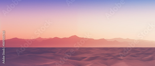 Distant Mountains and Desert Twilight